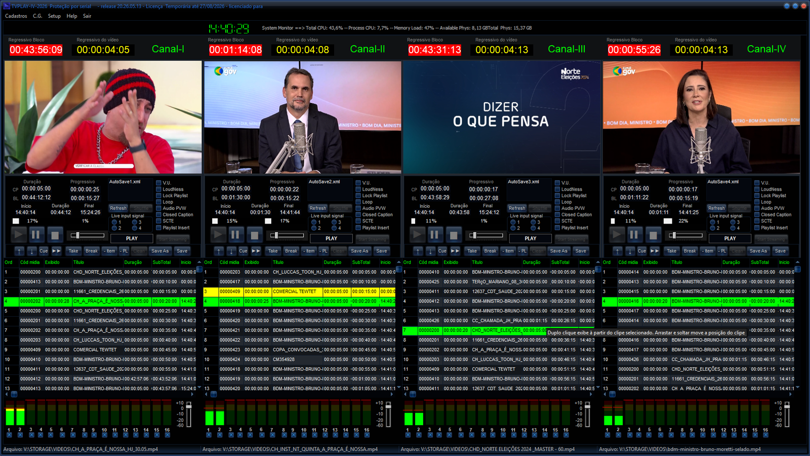 TVPLAY 4 em operação — TVPLAY 4