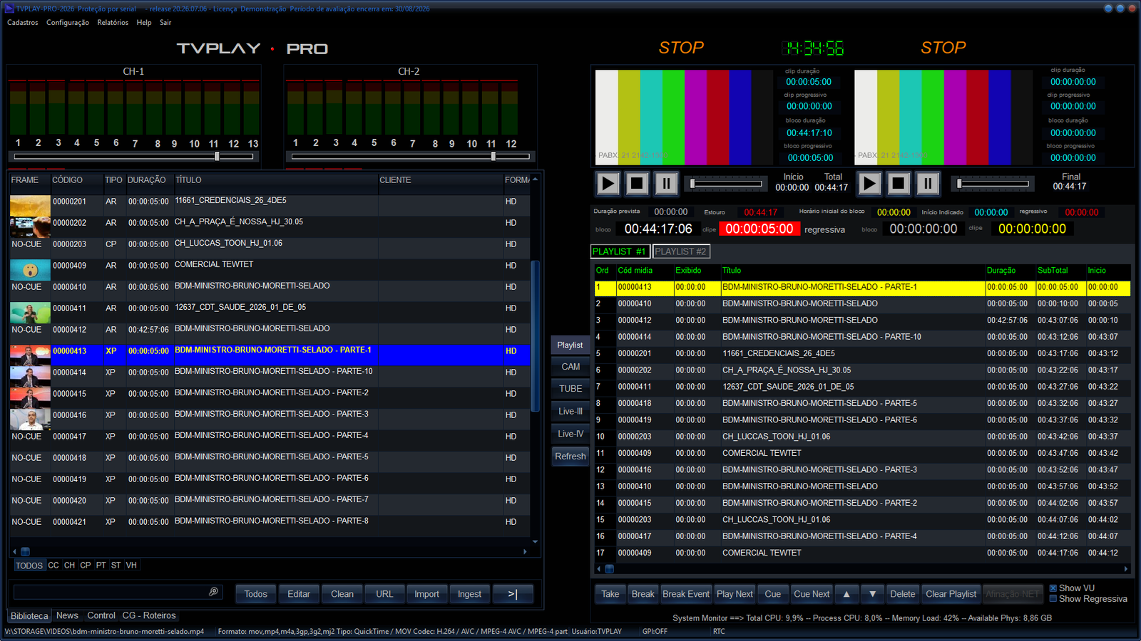 TVPLAY PRO em operação — TVPLAY PRO